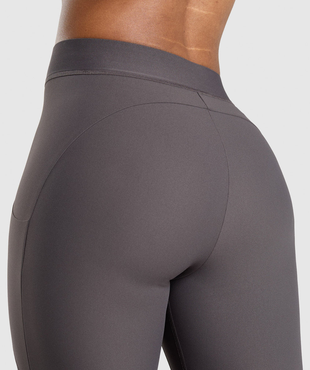 Raw Cut Legging - Greyed Purple