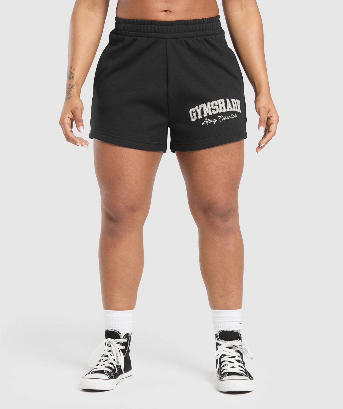 Lifting Essentials Graphic Brushed 4' Shorts - Black