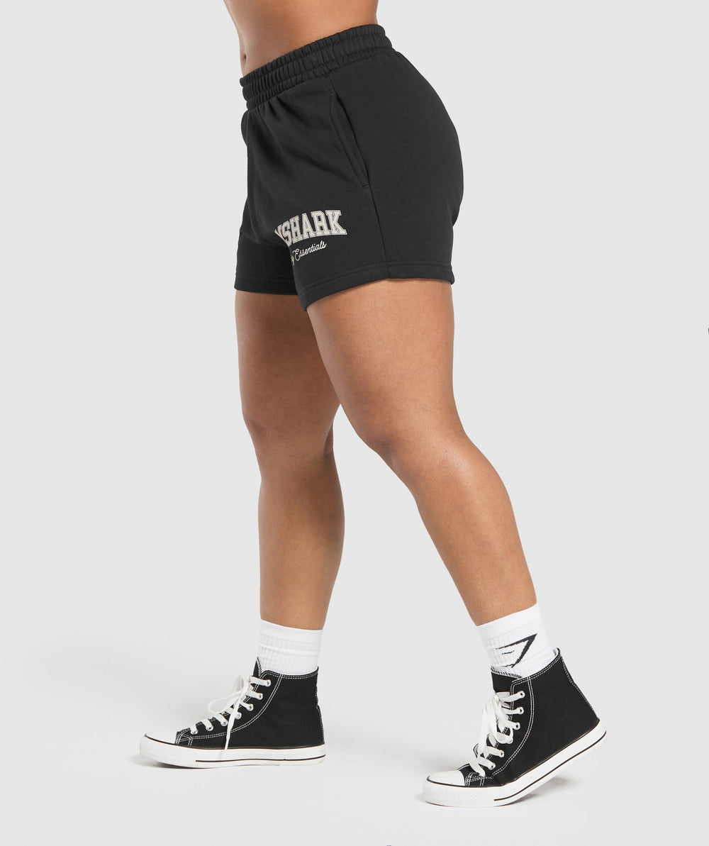 Lifting Essentials Graphic Brushed 4' Shorts - Black