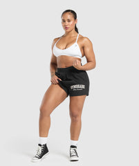 Lifting Essentials Graphic Brushed 4' Shorts - Black
