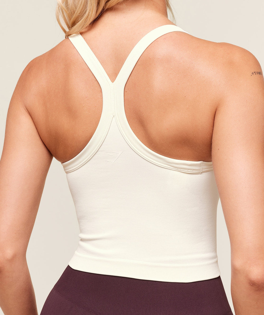 Everyday Seamless Ribbed Midi Top - Soft White