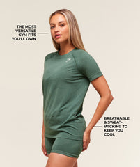 Vital Light T-Shirt - Obsidian Green Marl