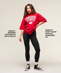 Varsity Graphic Oversized T-shirt - Conditioning Red