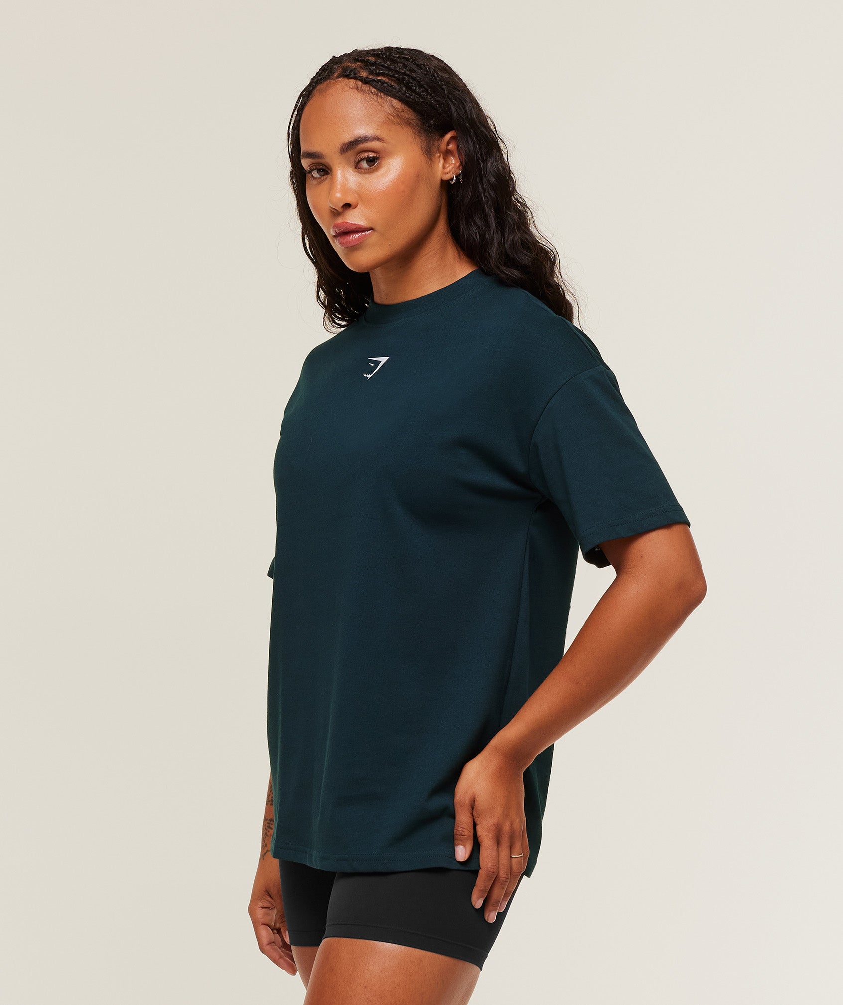 Power Oversized T-Shirt - Deep Petrol Blue/Smoke Blue