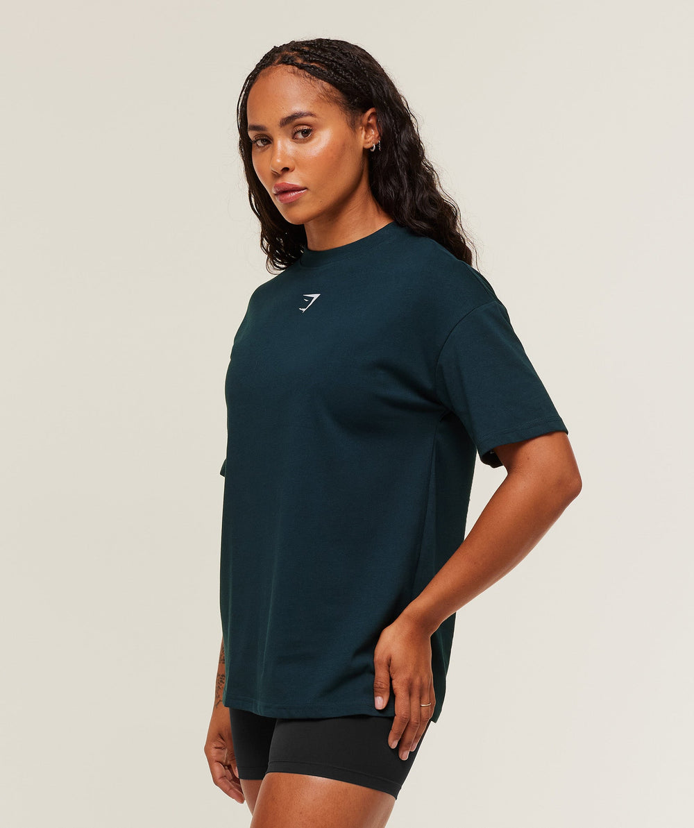 Power Oversized T-Shirt - Deep Petrol Blue/Smoke Blue