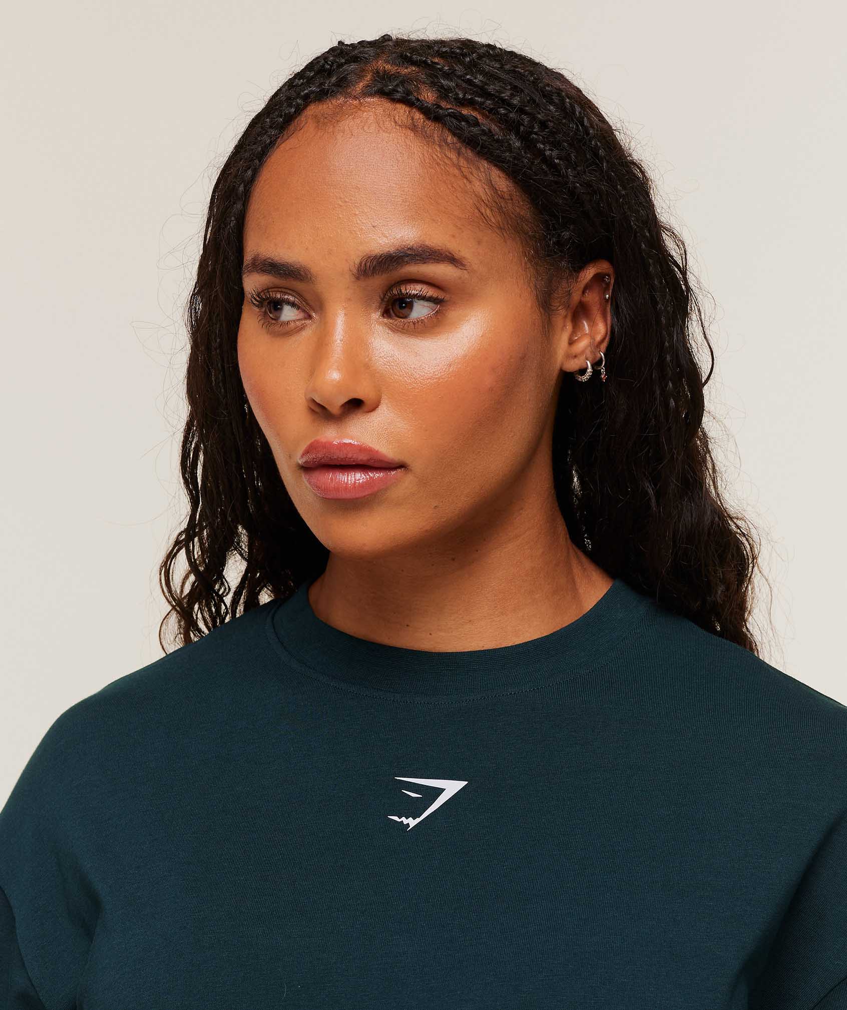 Power Oversized T-Shirt - Deep Petrol Blue/Smoke Blue