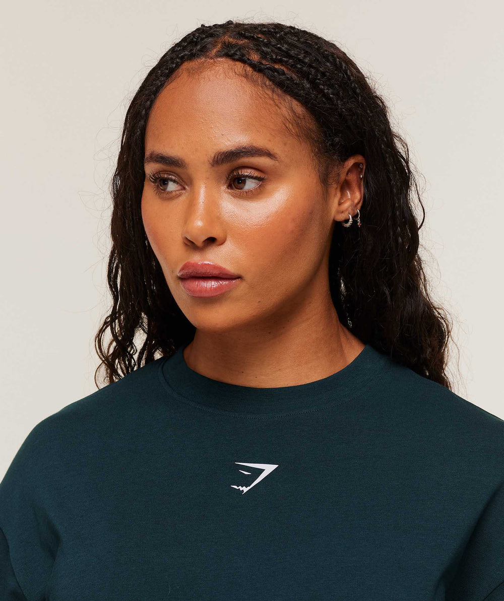 Power Oversized T-Shirt - Deep Petrol Blue/Smoke Blue