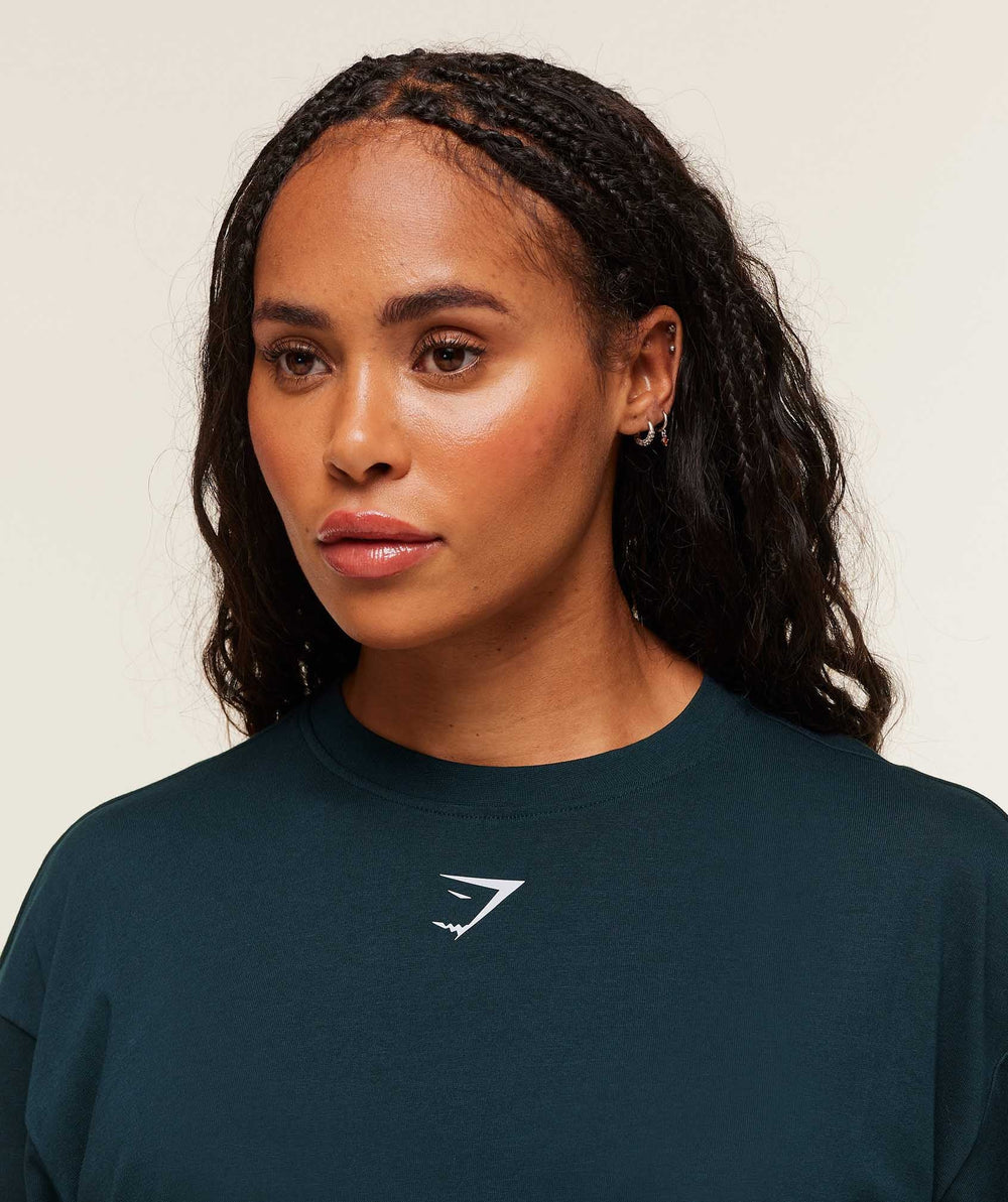 Power Long Sleeve Top - Deep Petrol Blue/Smoke Blue