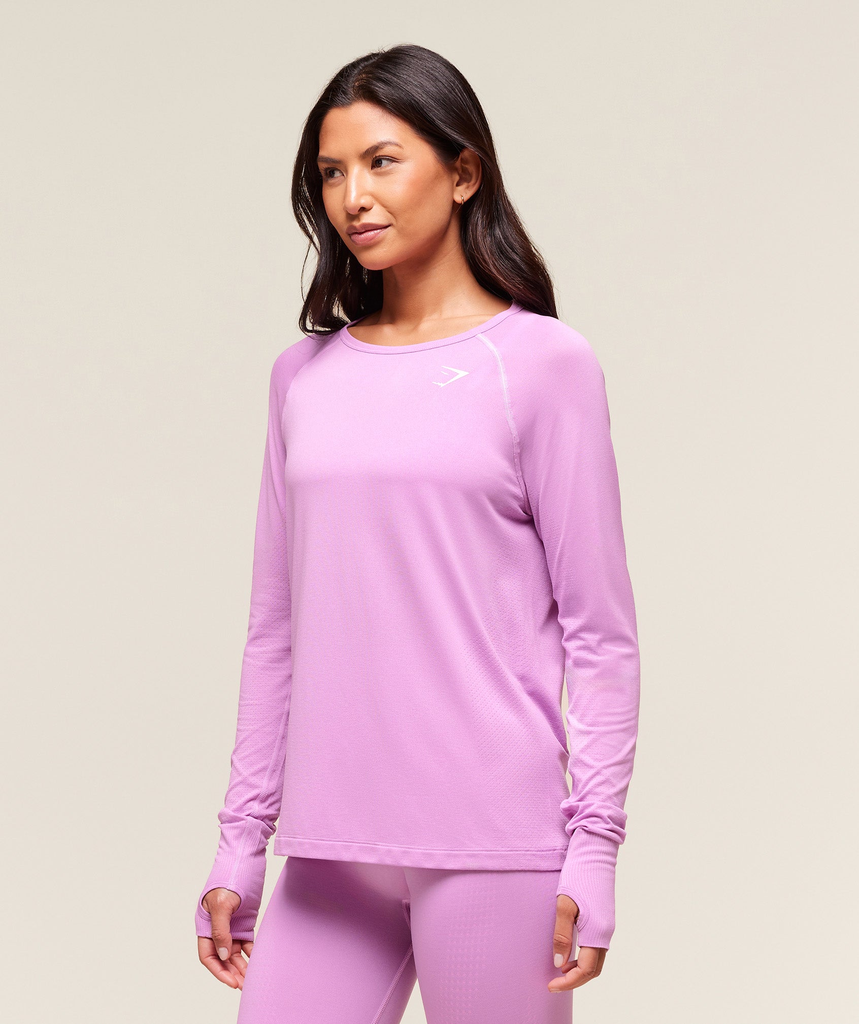 Vital Light Long Sleeve Top - Sour Pink Marl