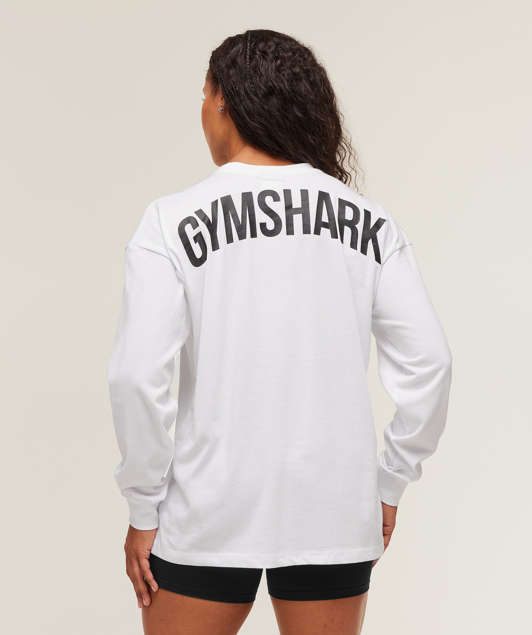 Power Long Sleeve Top - White/Black