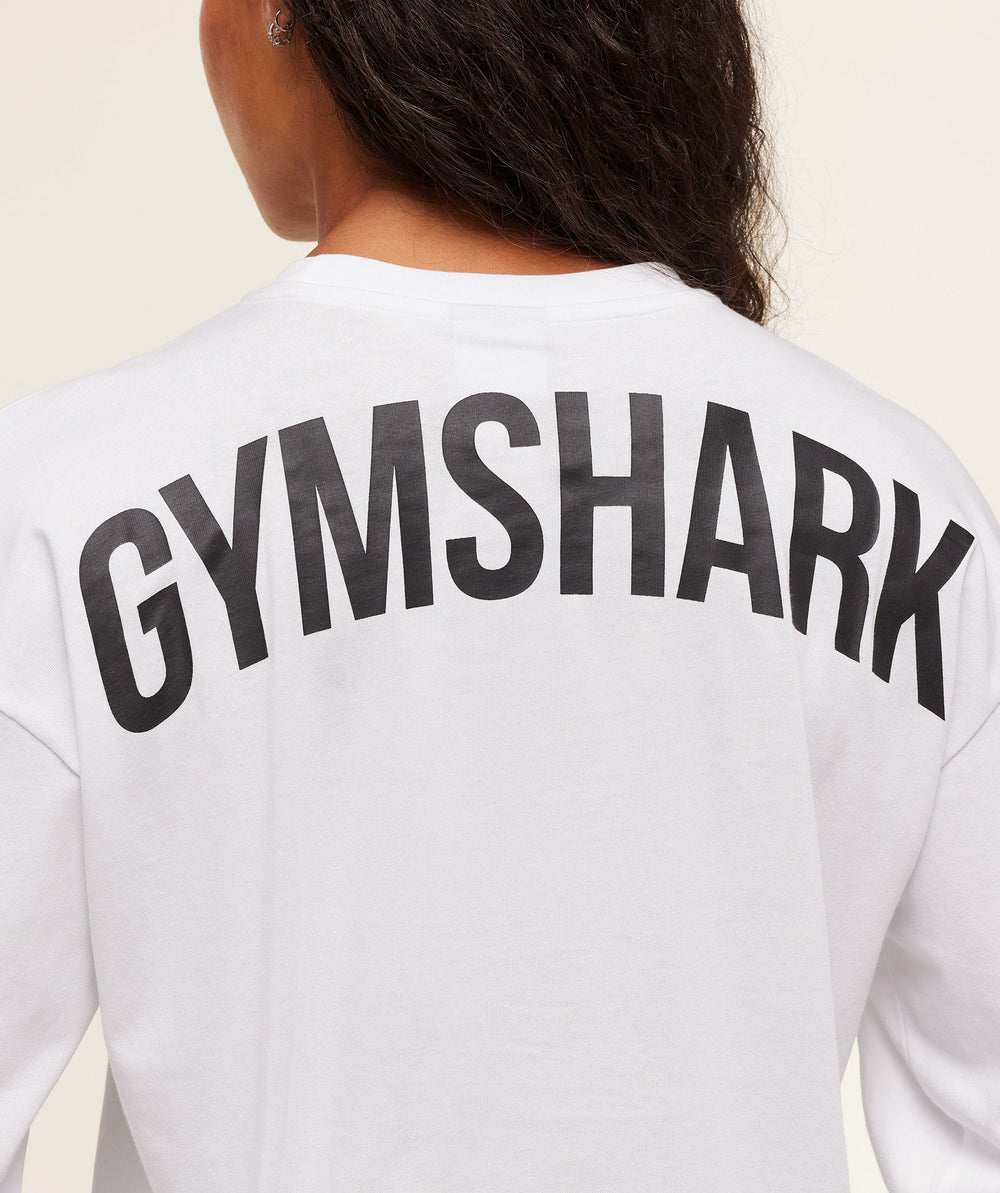 Power Long Sleeve Top - White/Black