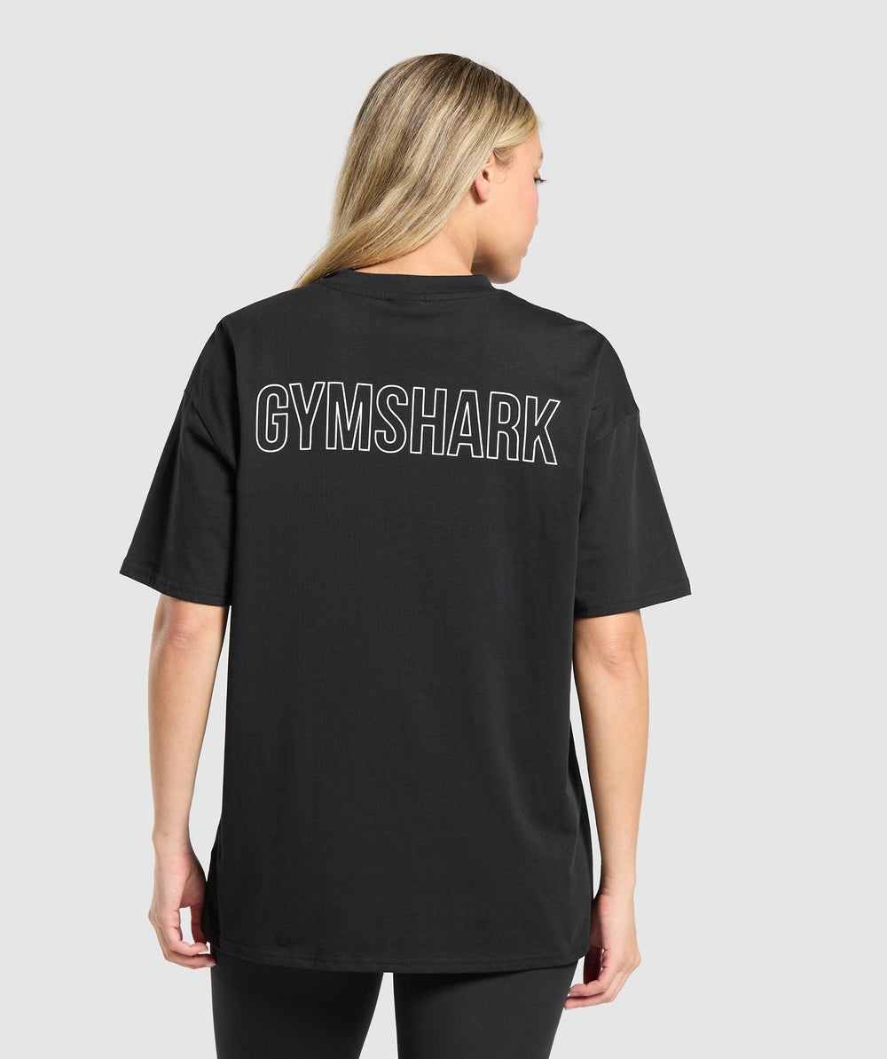 Trace Graphic Oversized T-Shirt - Black