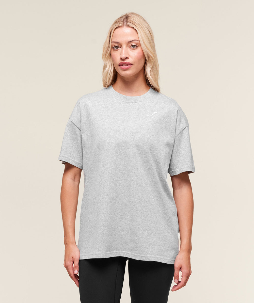 Training Oversized T-Shirt - Light Grey Marl