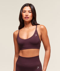 Everyday Seamless Racerback Sports Bra - Cherry Purple