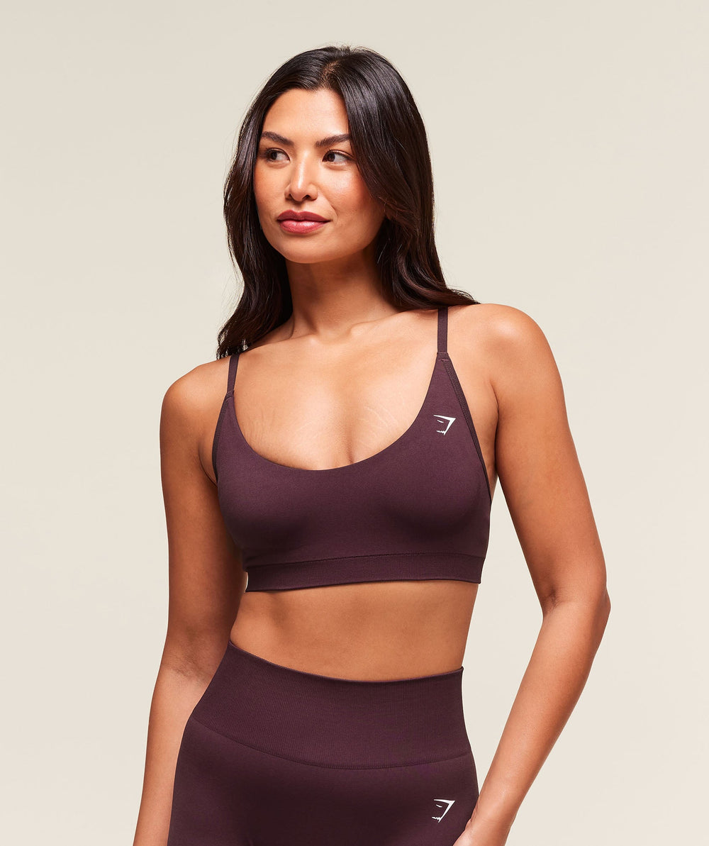 Everyday Seamless Racerback Sports Bra - Cherry Purple