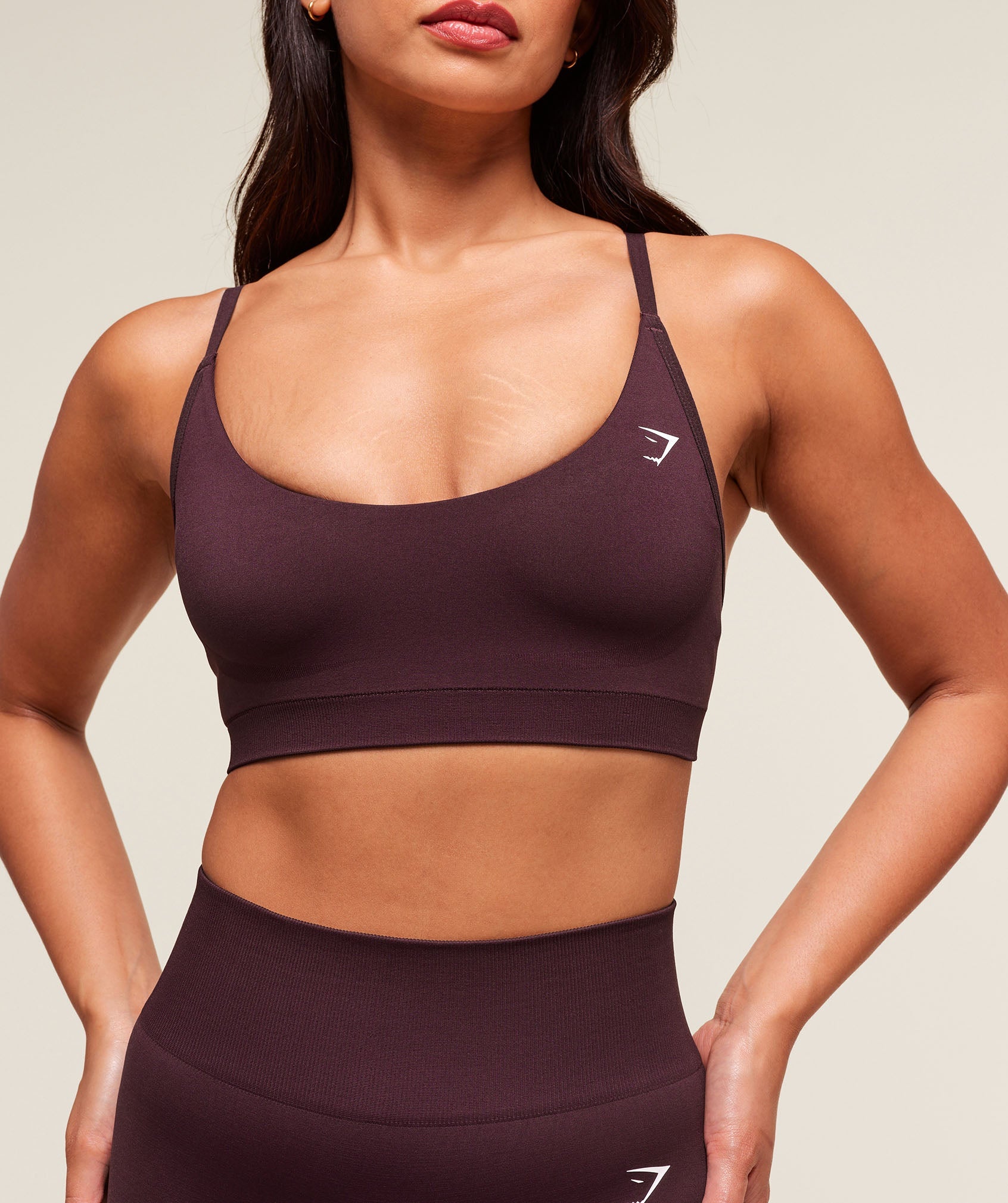 Everyday Seamless Racerback Sports Bra - Cherry Purple