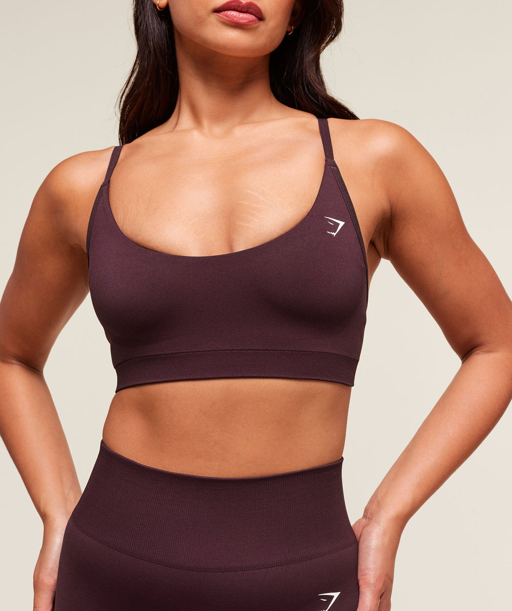 Everyday Seamless Racerback Sports Bra - Cherry Purple