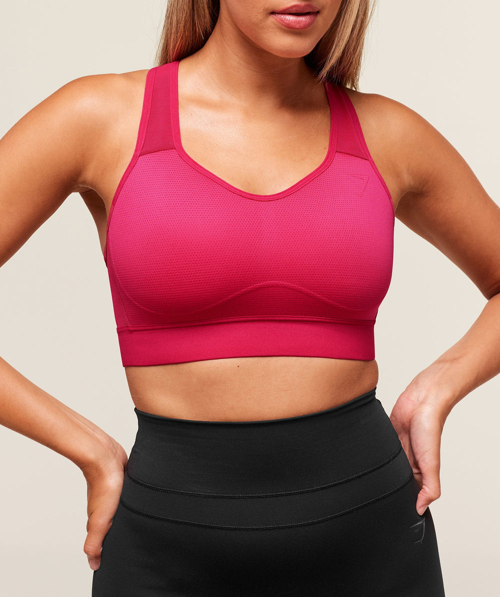 Lightweight High Support Sports Bra - Build Pink