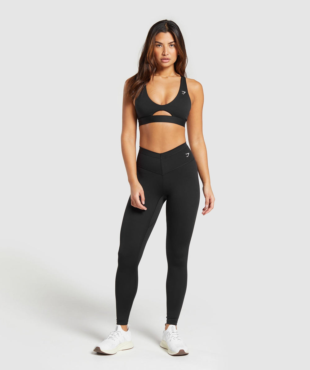Peek A Boo Sports Bra - Black