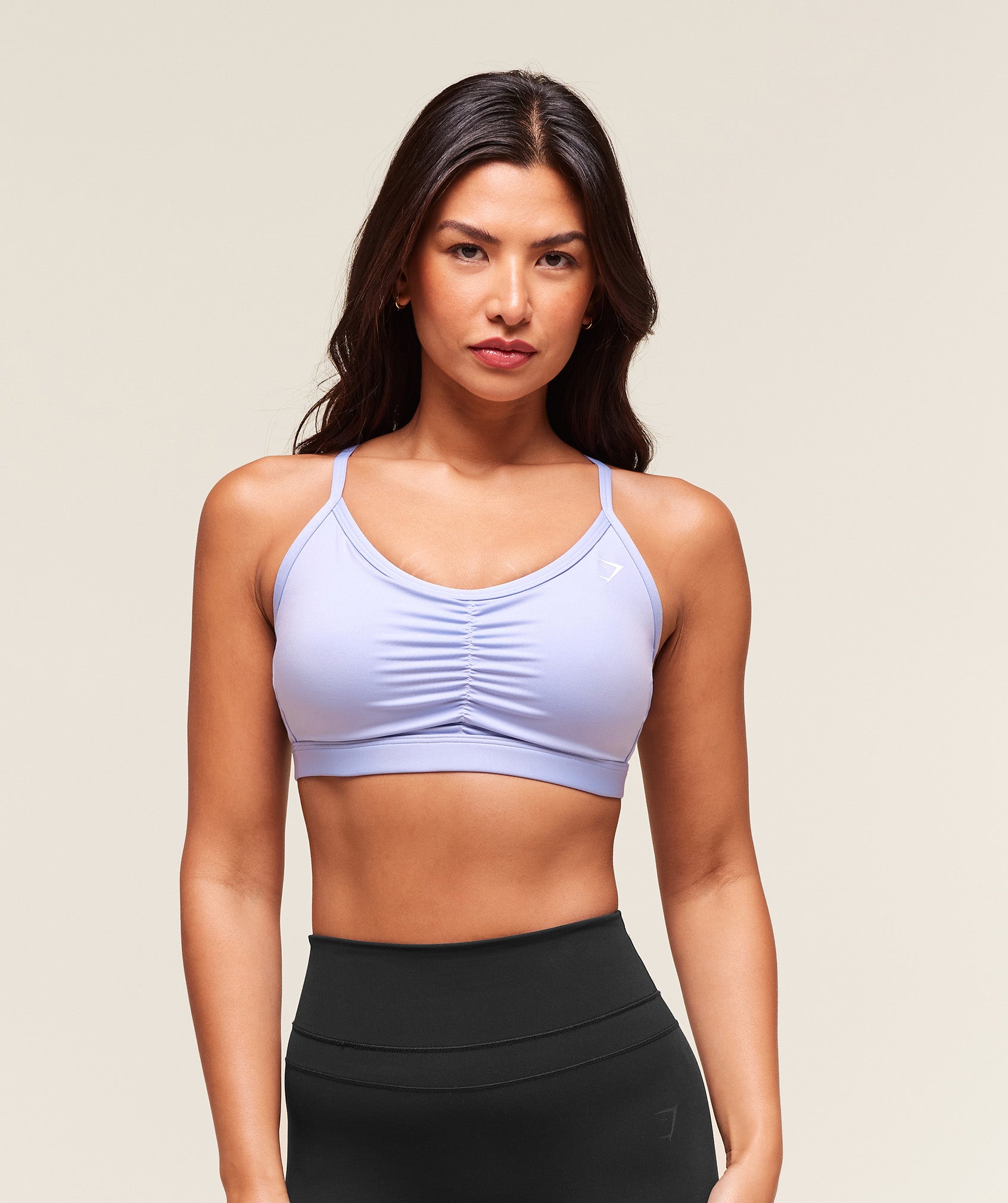 Ruched Sports Bra - Peri Blue