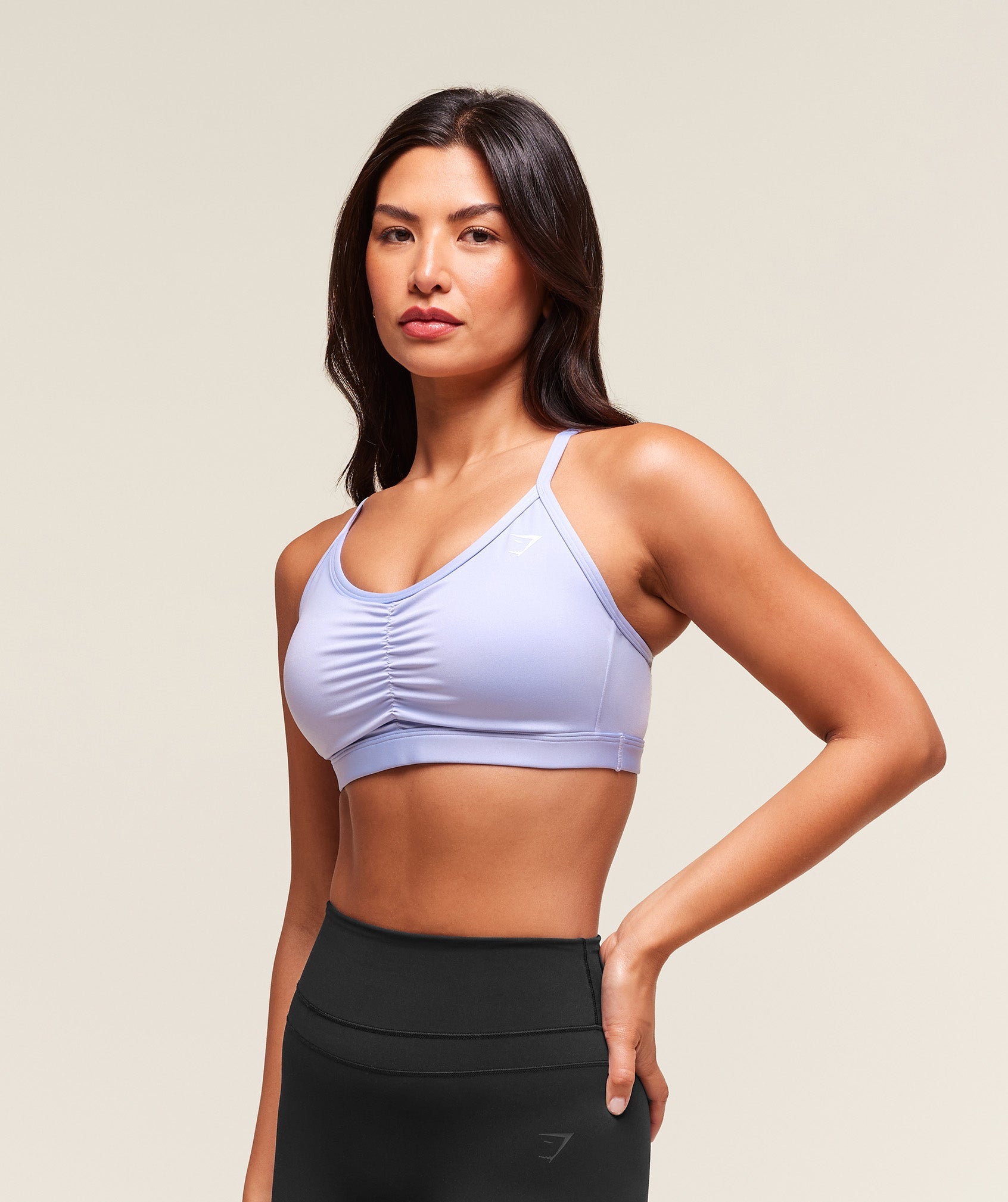 Ruched Sports Bra - Peri Blue
