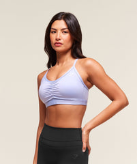 Ruched Sports Bra - Peri Blue