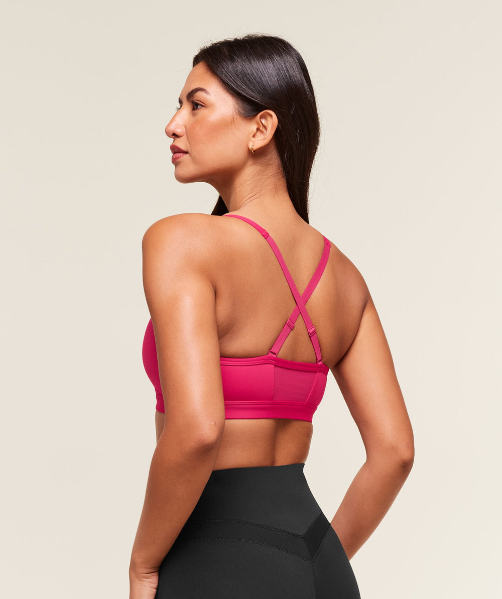 Ruched Sports Bra - Build Pink