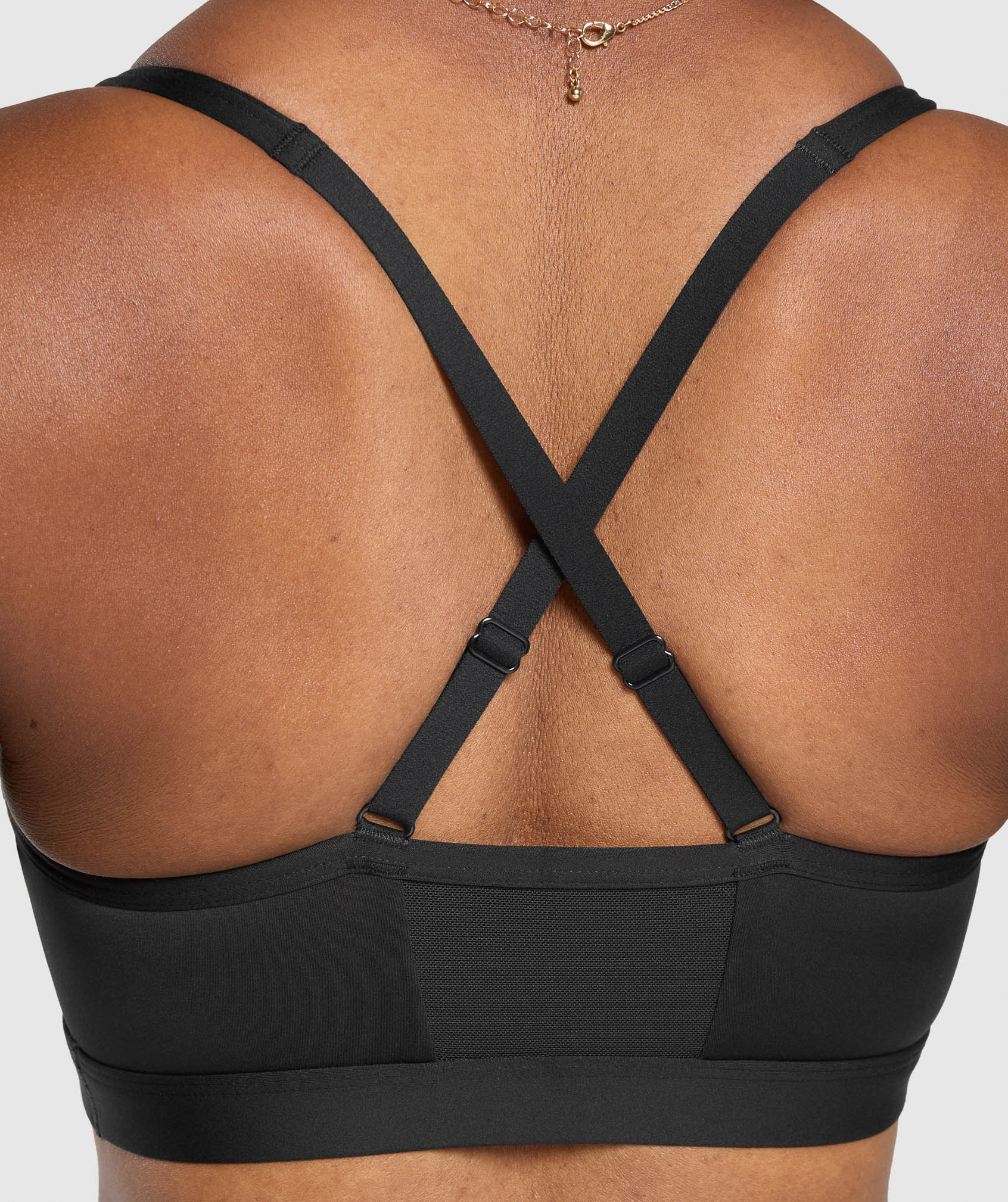Ruched Sports Bra - Black