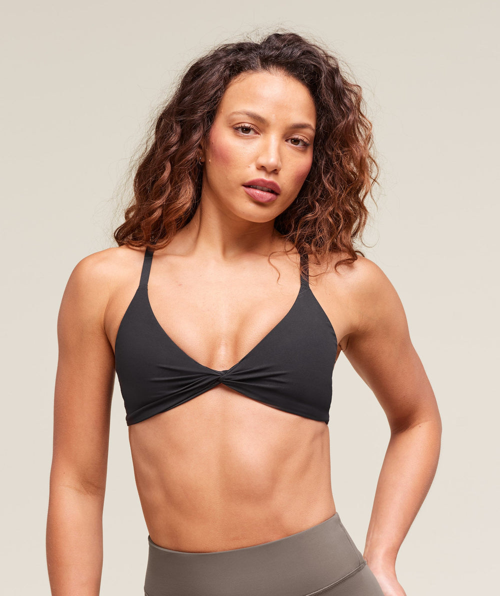 Twist Front Bralette - Black