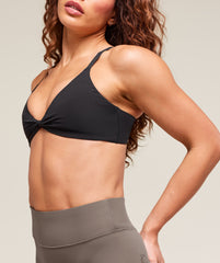 Twist Front Bralette - Black