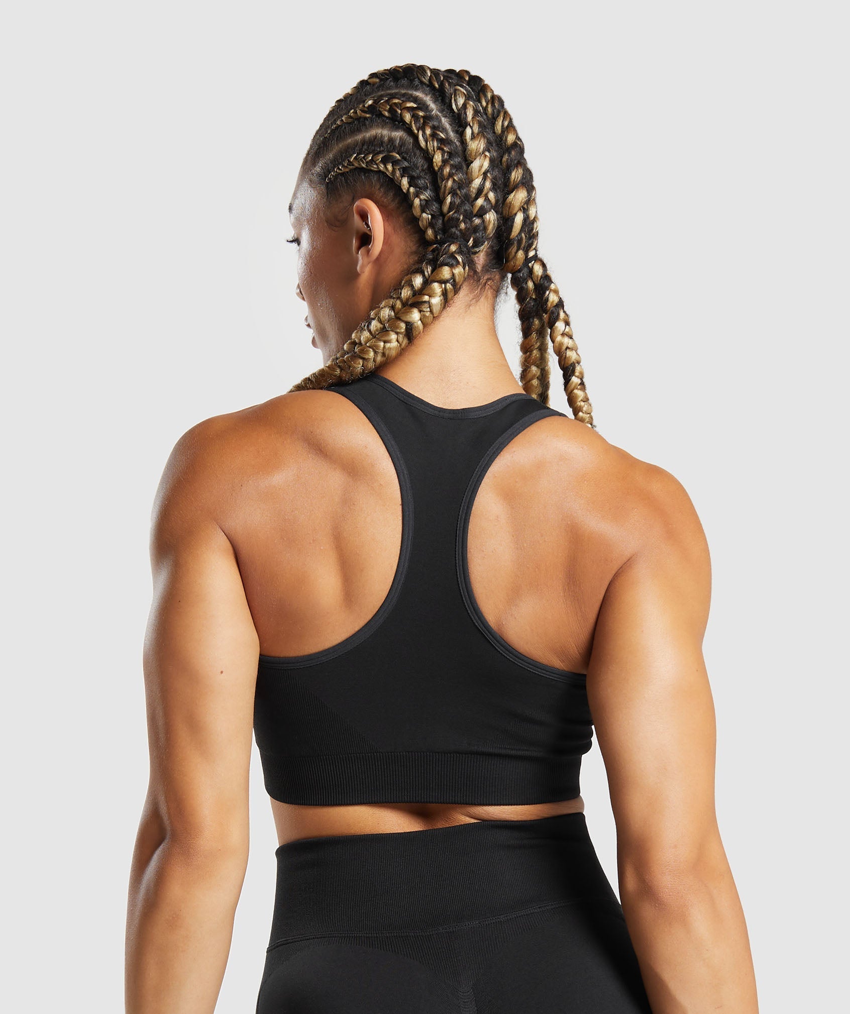 Lift Seamless Sports Bra - Black/Black Marl