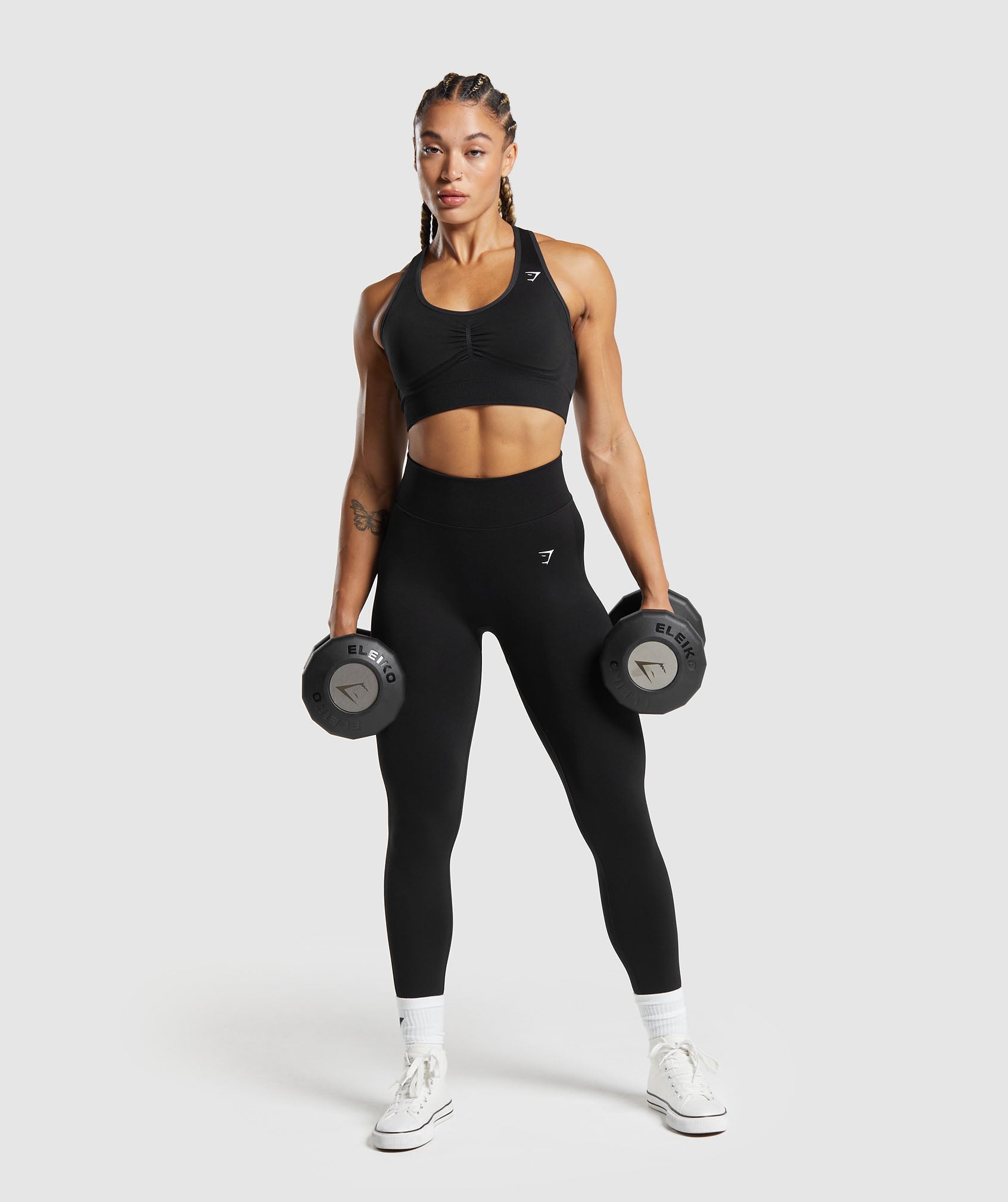 Lift Seamless Sports Bra - Black/Black Marl