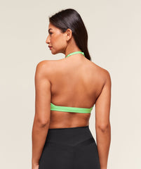 Light Support Minimal Halterneck Bra - Active Green