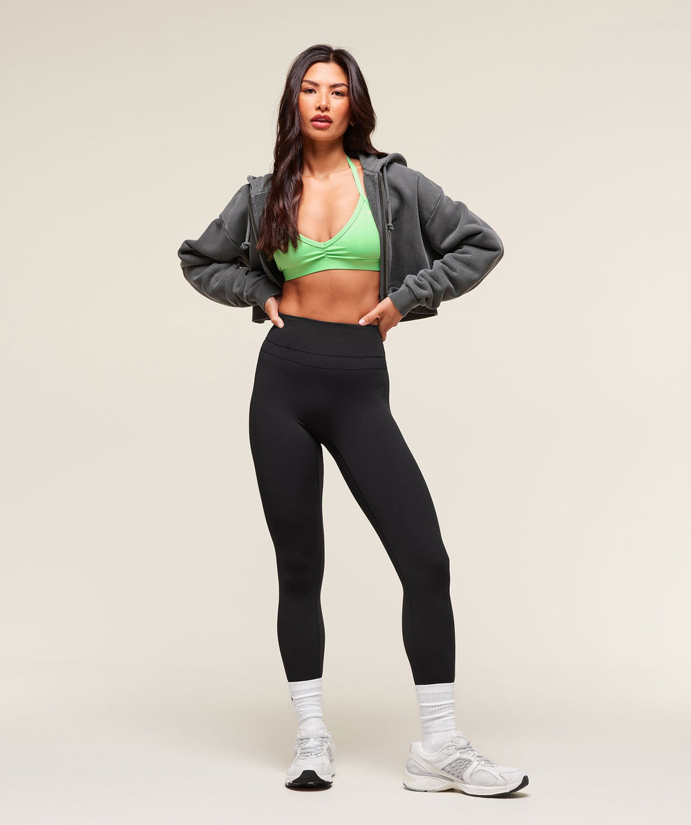 Light Support Minimal Halterneck Bra - Active Green