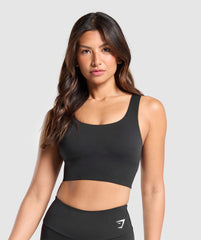 Longline Sports Bra - Black