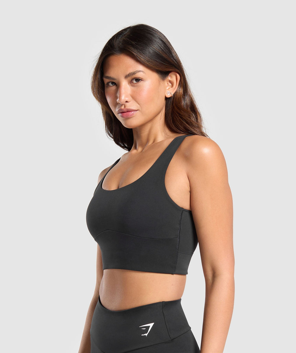 Longline Sports Bra - Black