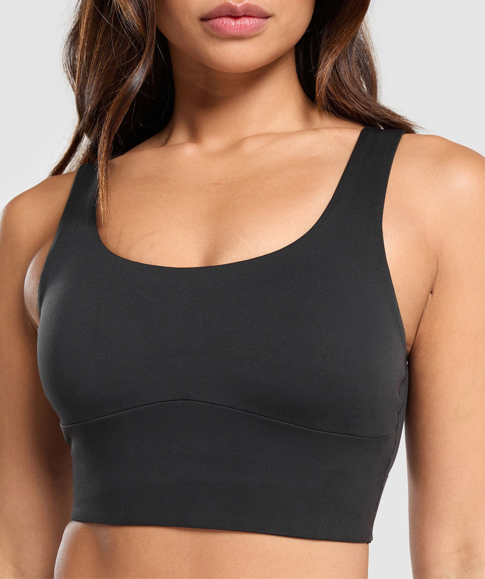 Longline Sports Bra - Black