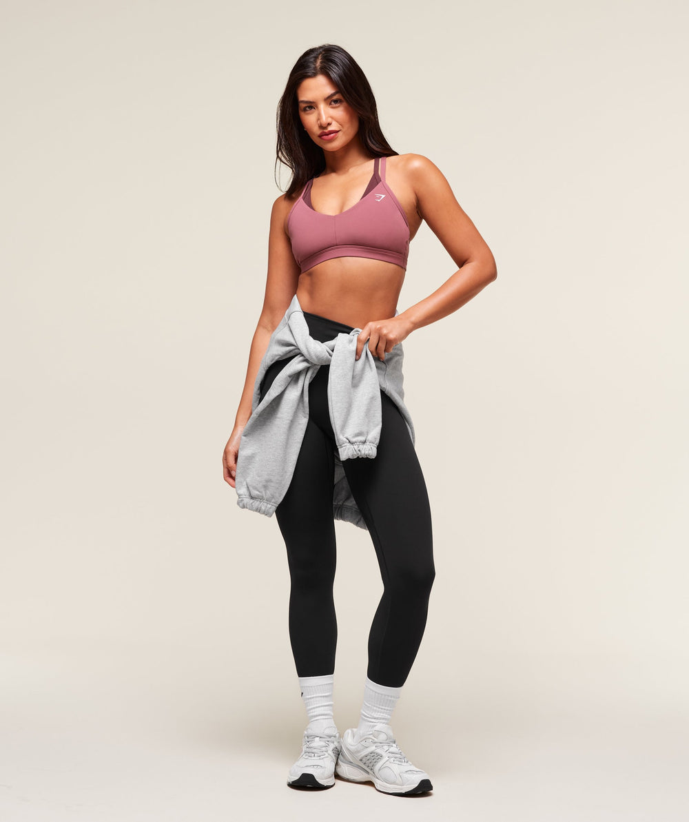 Double Up Sports Bra - Reset Pink/Rich Maroon