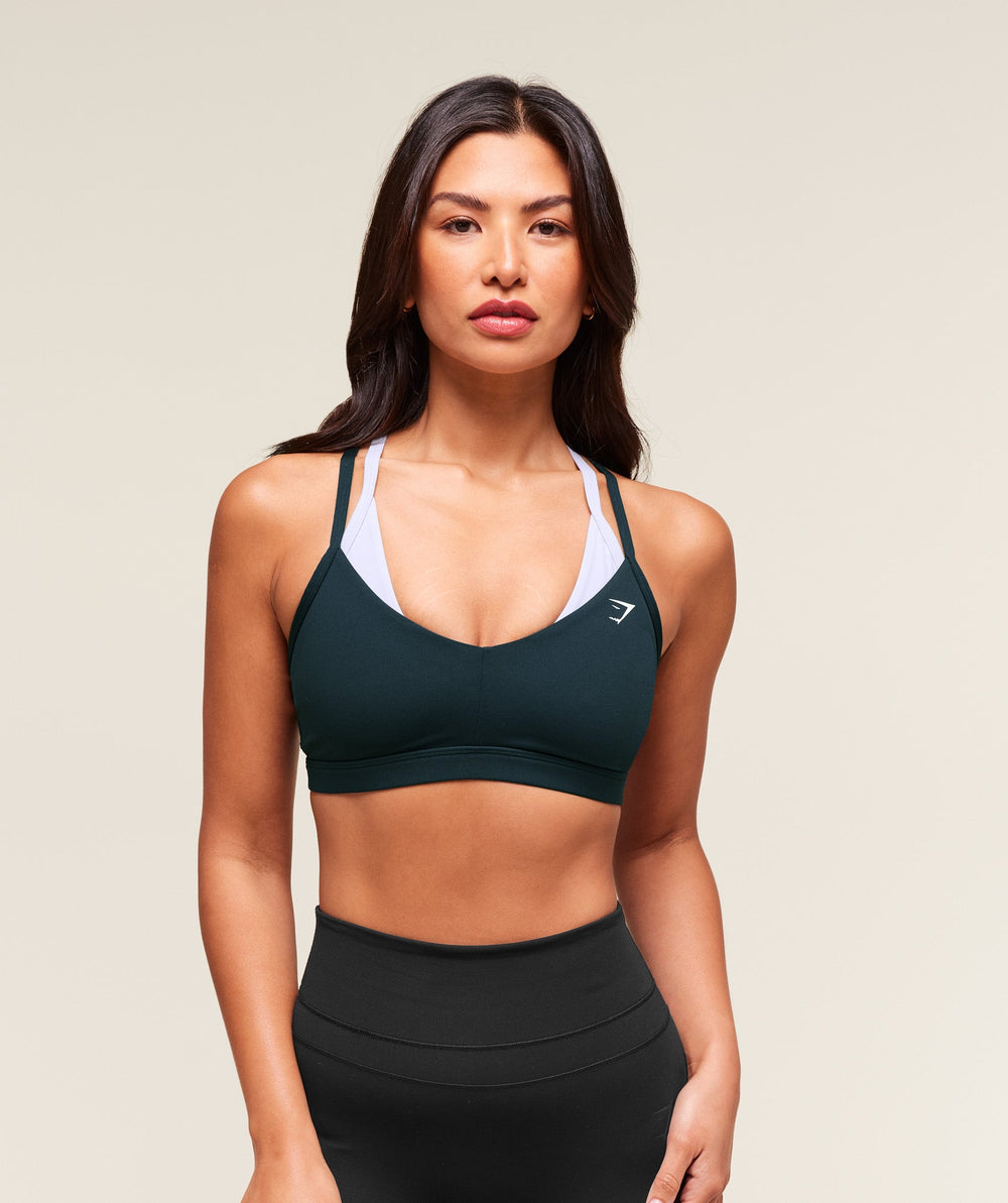 Double Up Sports Bra - Deep Petrol Blue/Smoke Blue