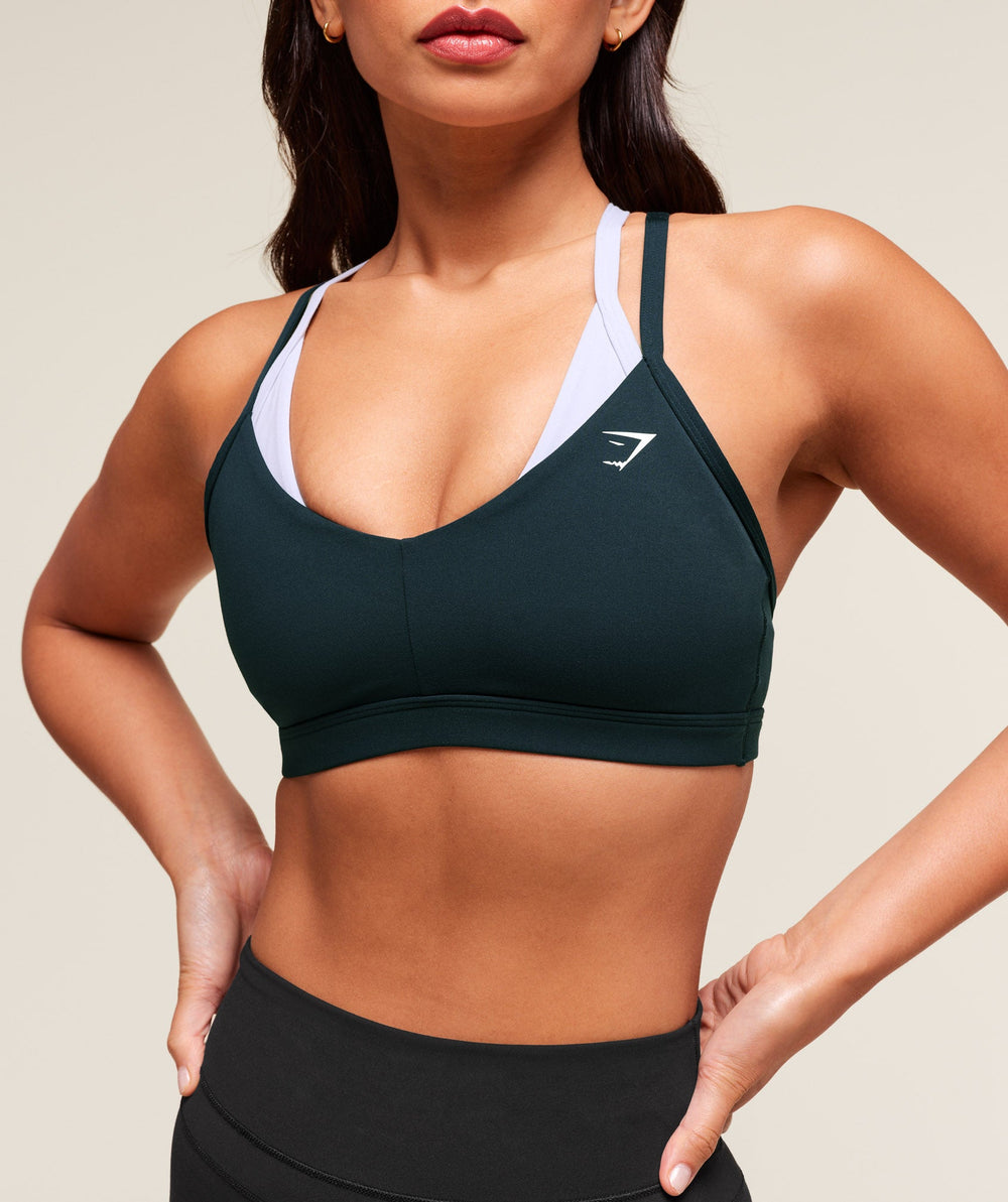 Double Up Sports Bra - Deep Petrol Blue/Smoke Blue