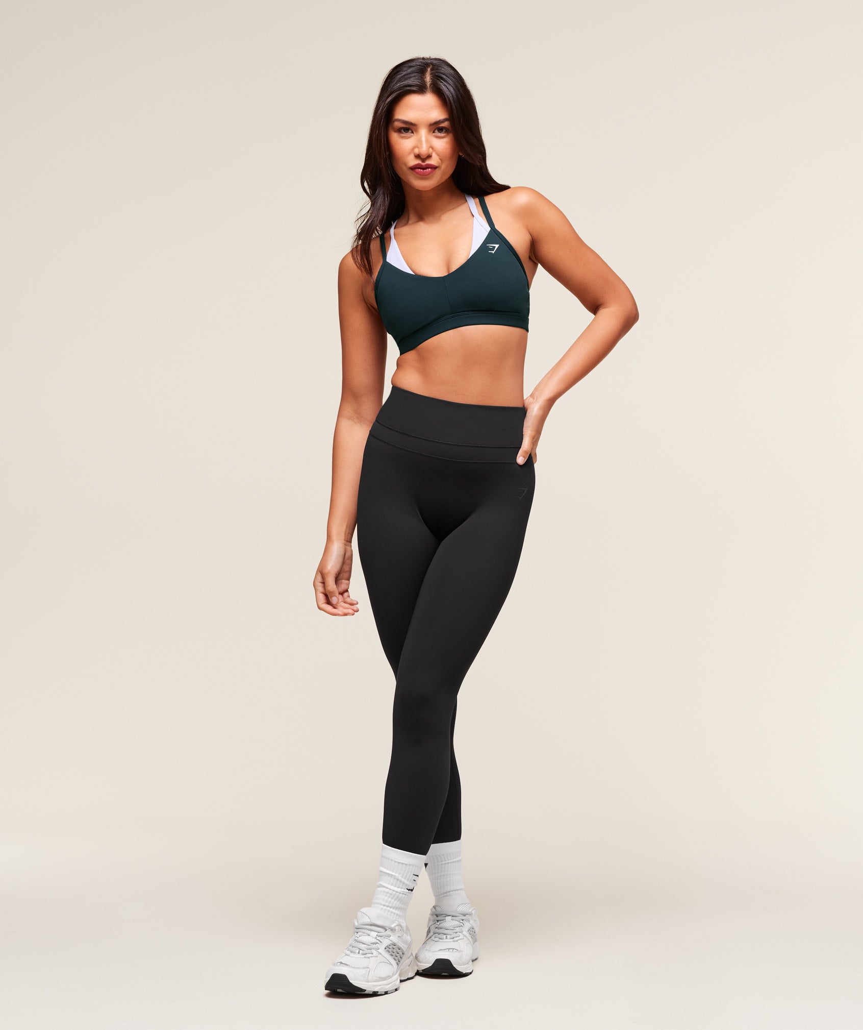 Double Up Sports Bra - Deep Petrol Blue/Smoke Blue