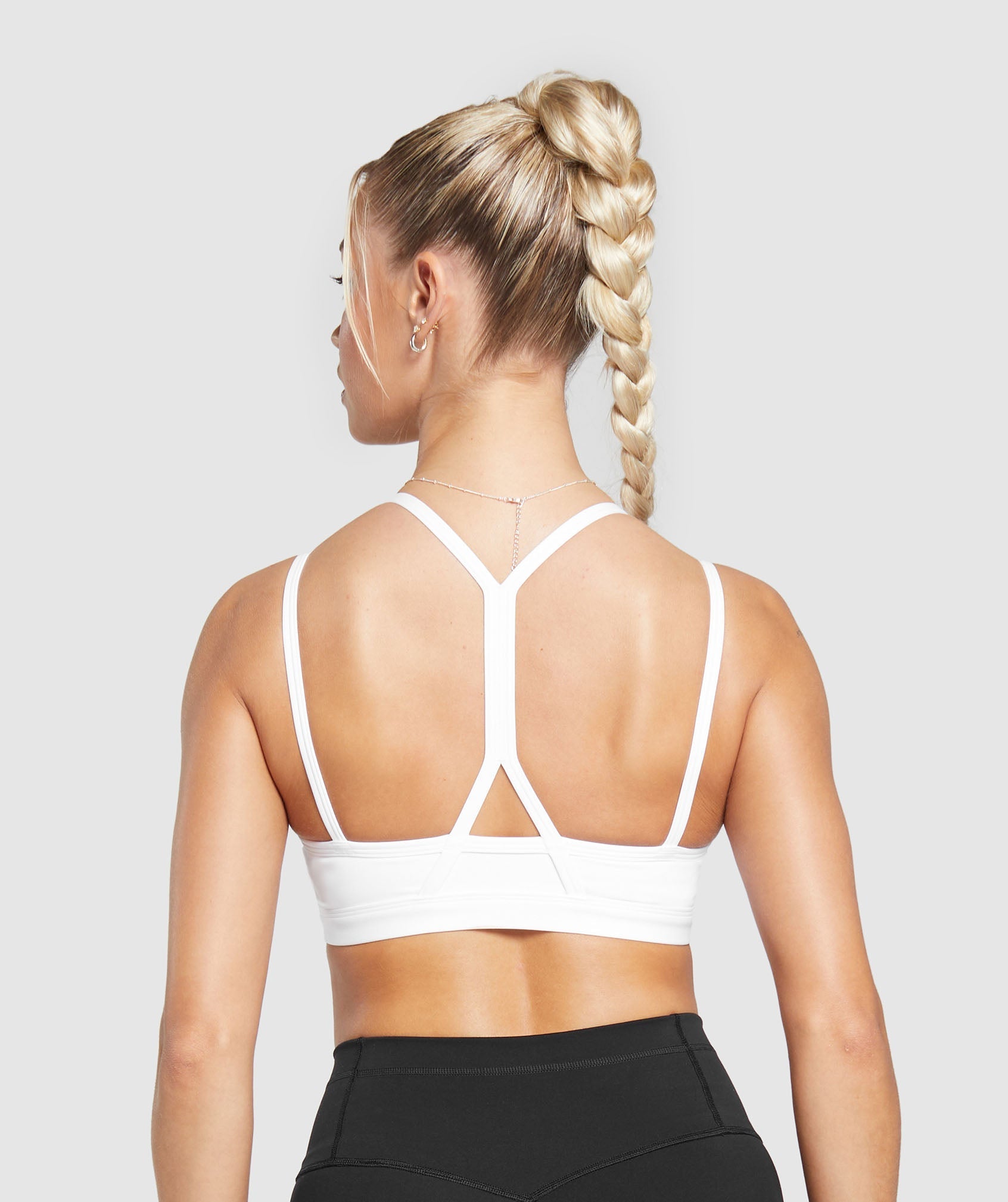 Strap Feature Sports Bra - White