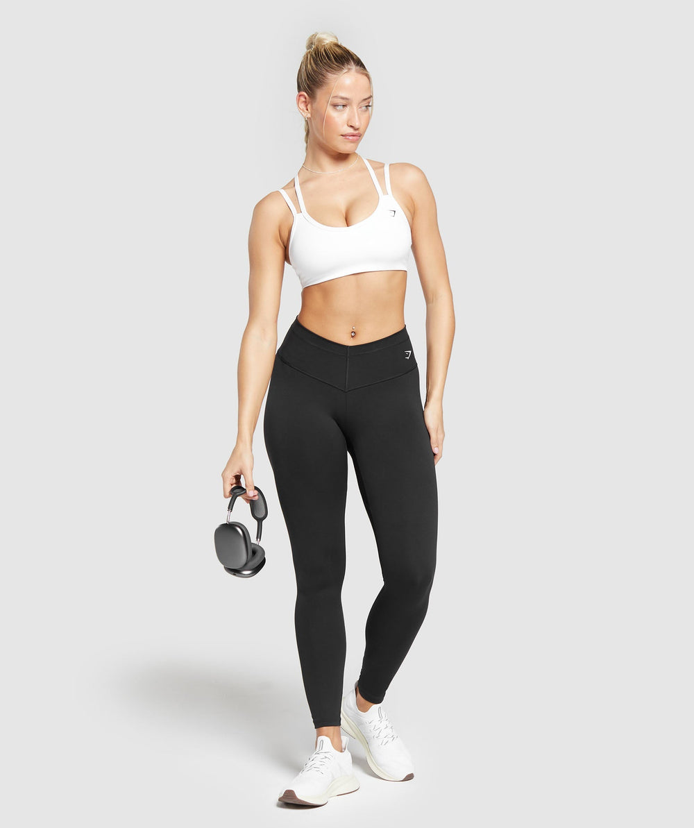Strap Feature Sports Bra - White