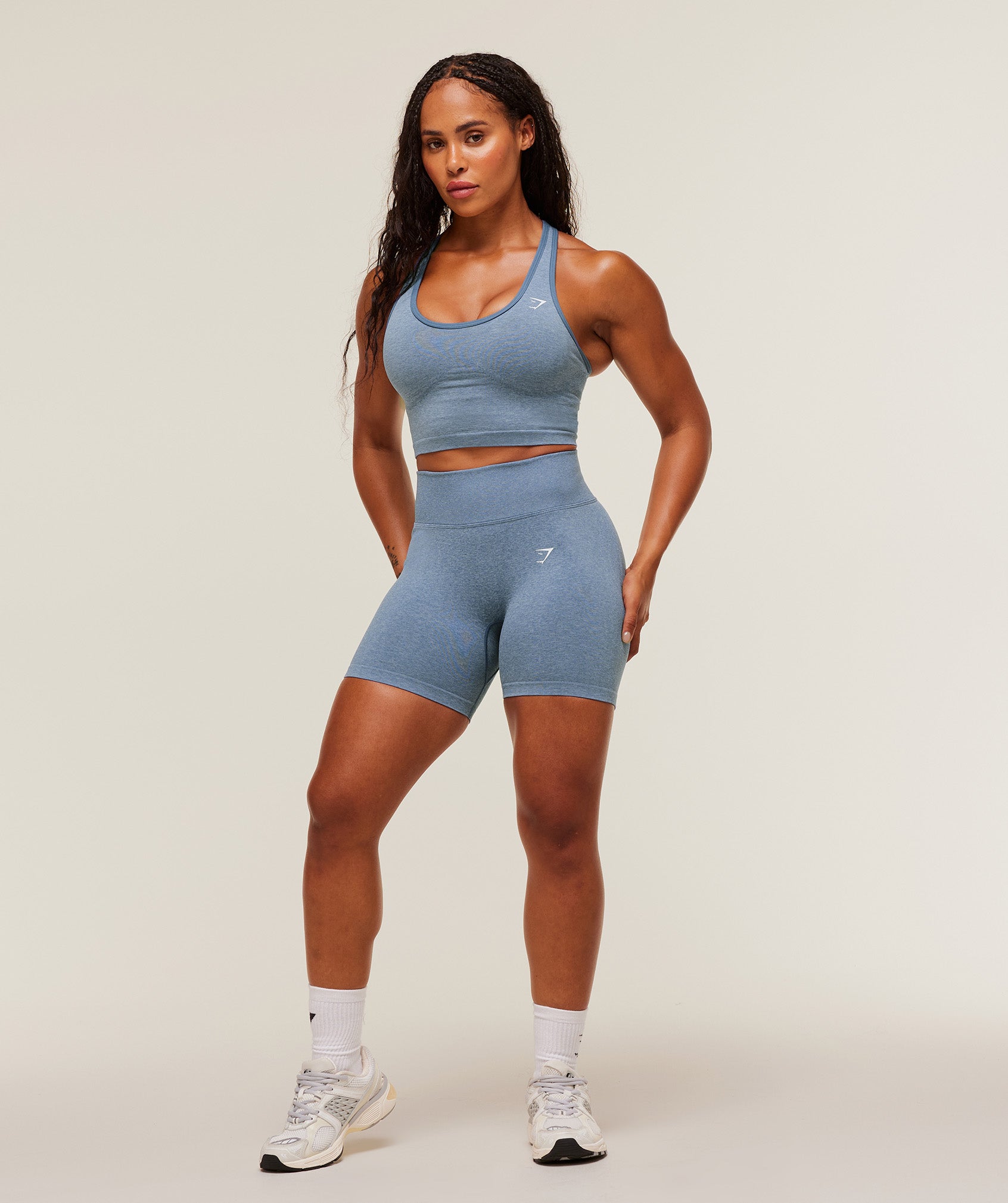 Lift Seamless Shorts - Worn Blue/Peri Blue Marl
