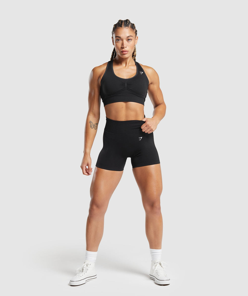 Lift Seamless Shorts - Black/Black Marl