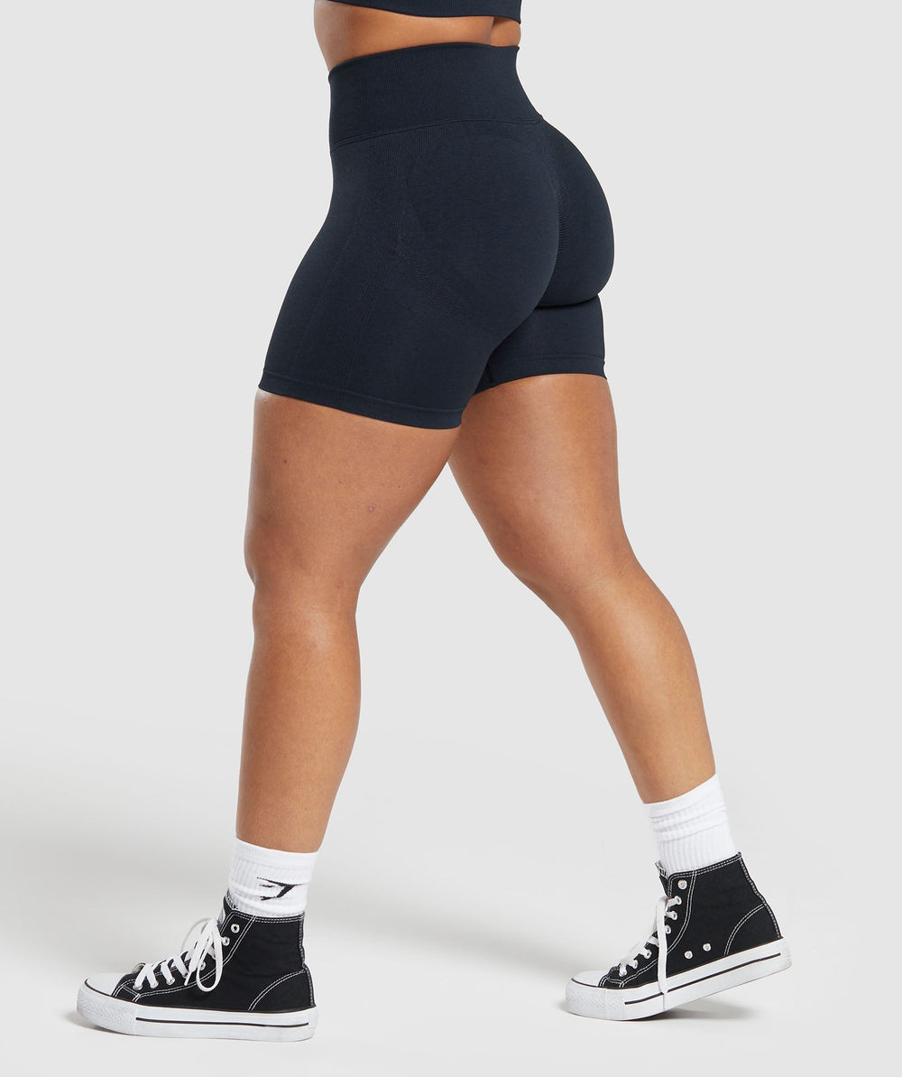 Lift Seamless Shorts - Midnight Blue/Black Marl