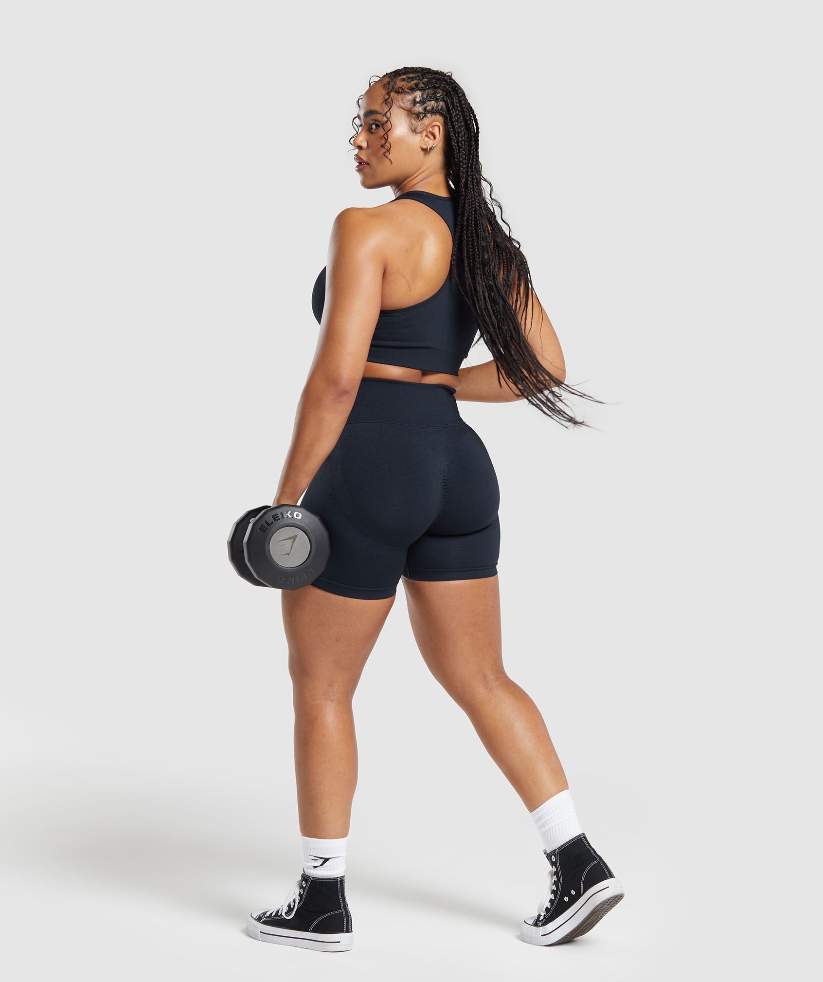 Lift Seamless Shorts - Midnight Blue/Black Marl