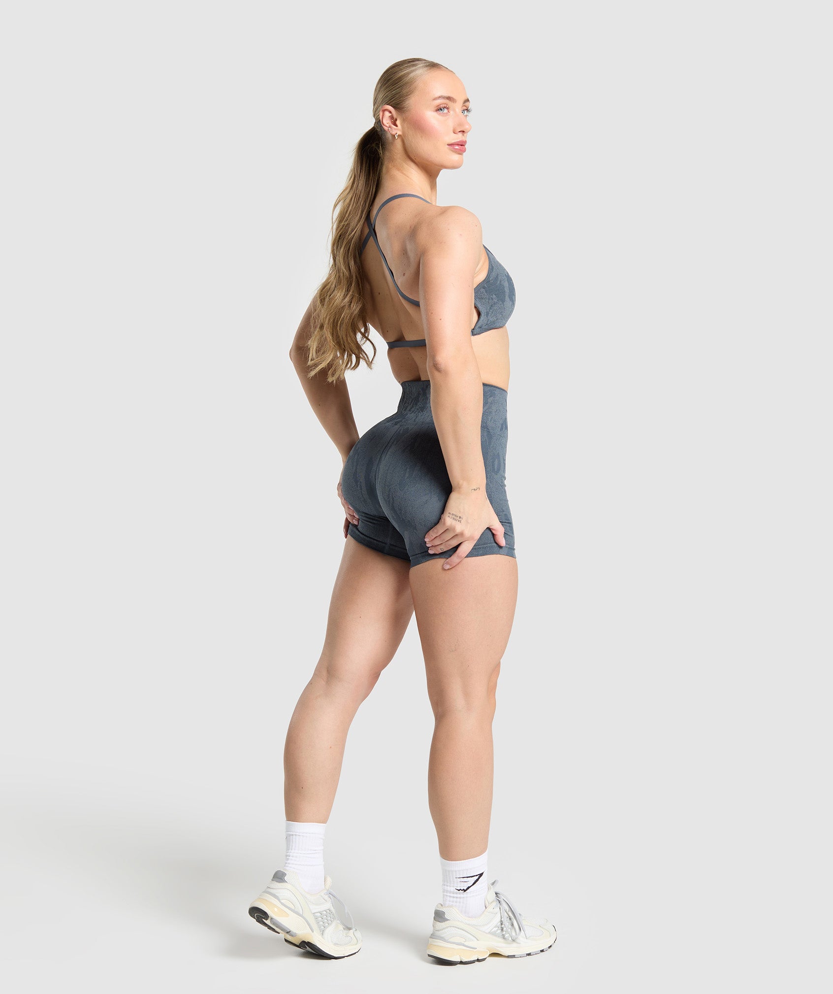 Adapt Camo Seamless Shorts - Titanium Blue/Denim Grey