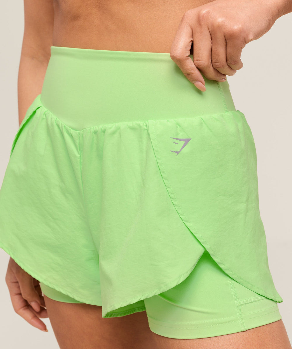 Running 2-in-1 Shorts - Energy Gelato Green