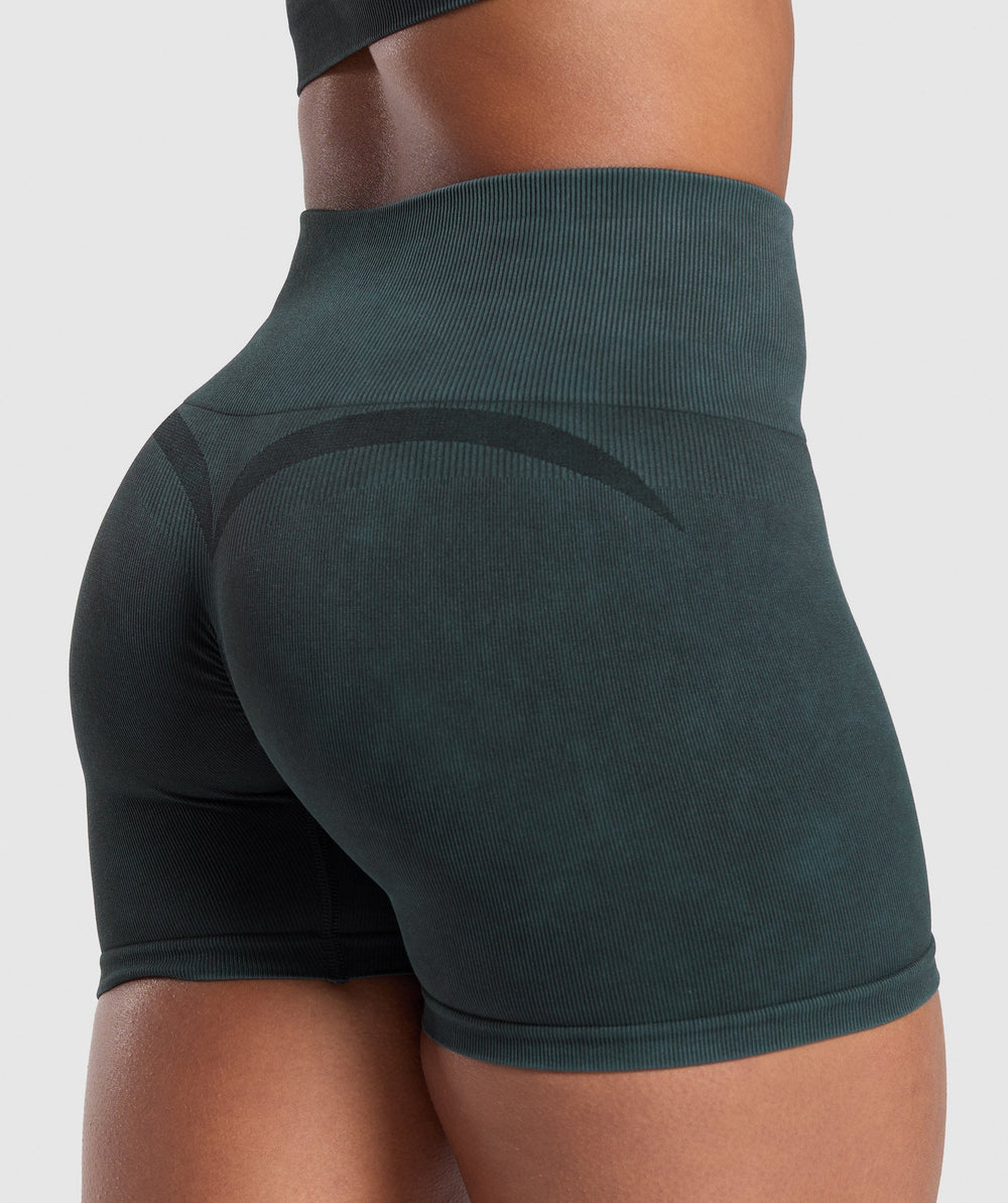 Gains Seamless Washed Shorts - Black